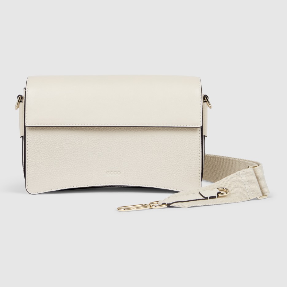 Ecco Hungary Creme Textureblock Kazettás Táska Teljes Méretben