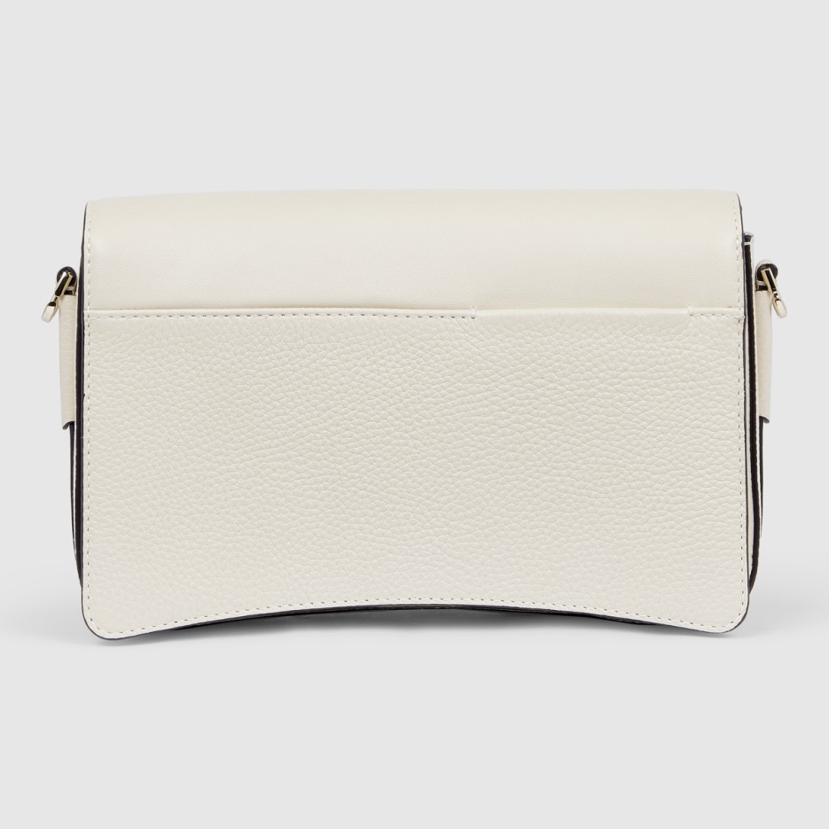 Ecco Hungary Creme Textureblock Kazettás Táska Teljes Méretben