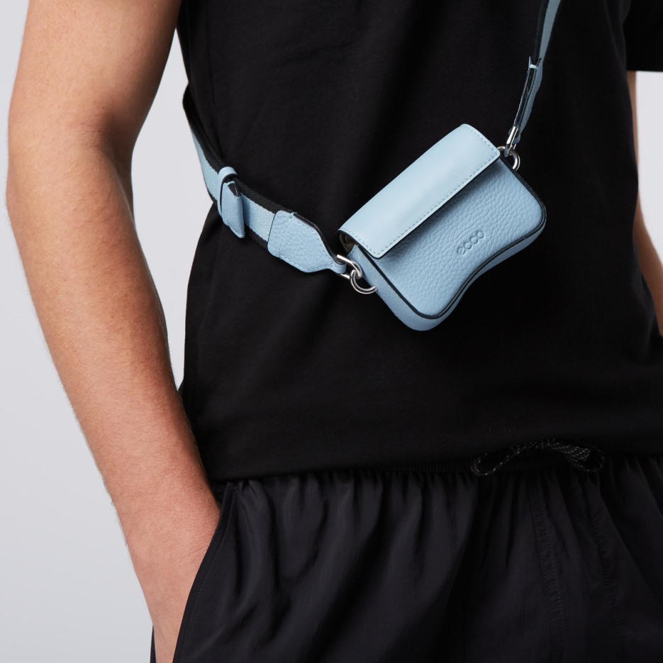 Ecco Hungary Textureblock Kazettás Táska Mini Sky