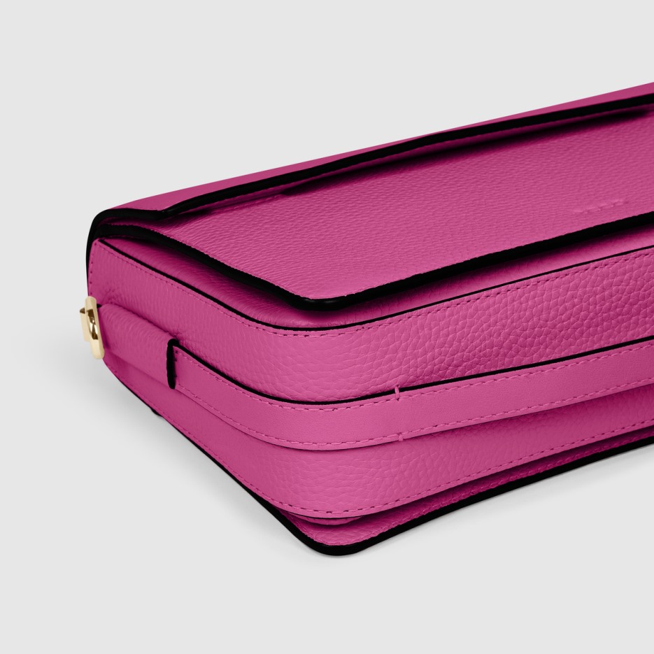 Fukszia Textureblock Kazettás Táska Teljes Méretű Ecco Hungary